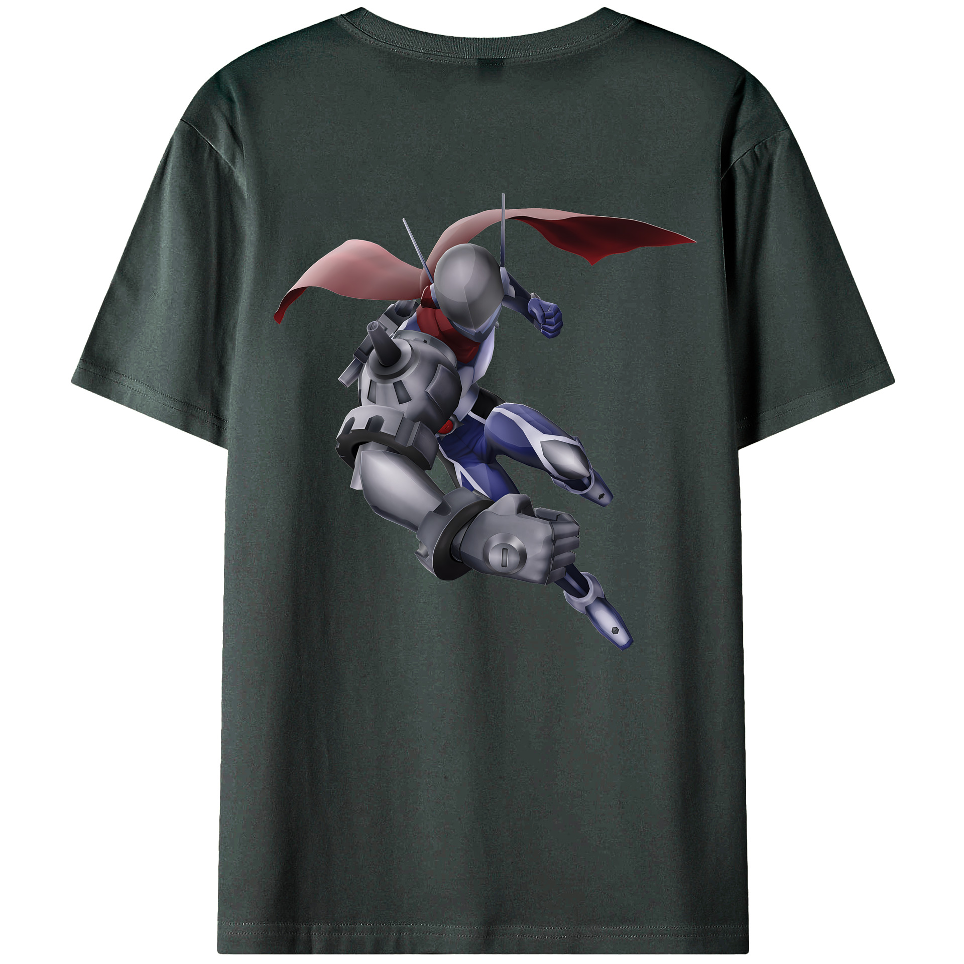 （画像用） Digimon デジタルモンスター/デジモン 綿100％ メンズ半袖Tシャツ（バックプリント） 通気性